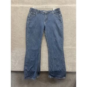 Riders By Lee No Gap Waist Bootcut Jeans Womens 18M Blue Denim Stretch High Rise